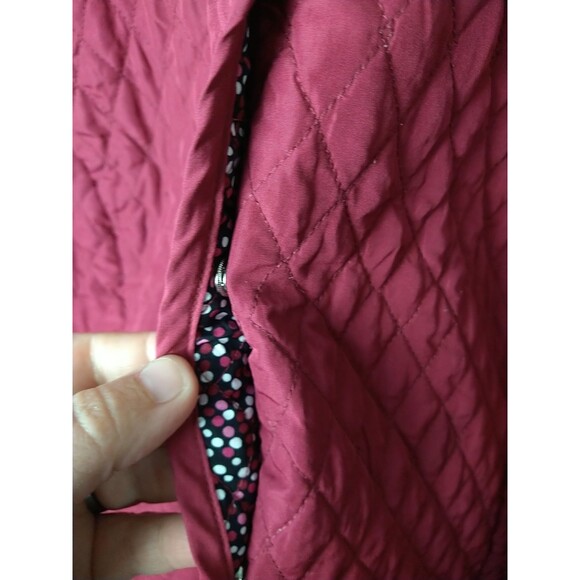 Tara Jones Women 22W Quilted Lined Lightweight Snap Close Jacket Casual Plum - Picture 5 of 11